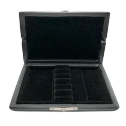 Bassoon Reeds Storage Case  Black PU Protect Reed Box  Ventilated Design  Anti Fall  Holds 6 Oboe Reeds  Perfect for Musicians