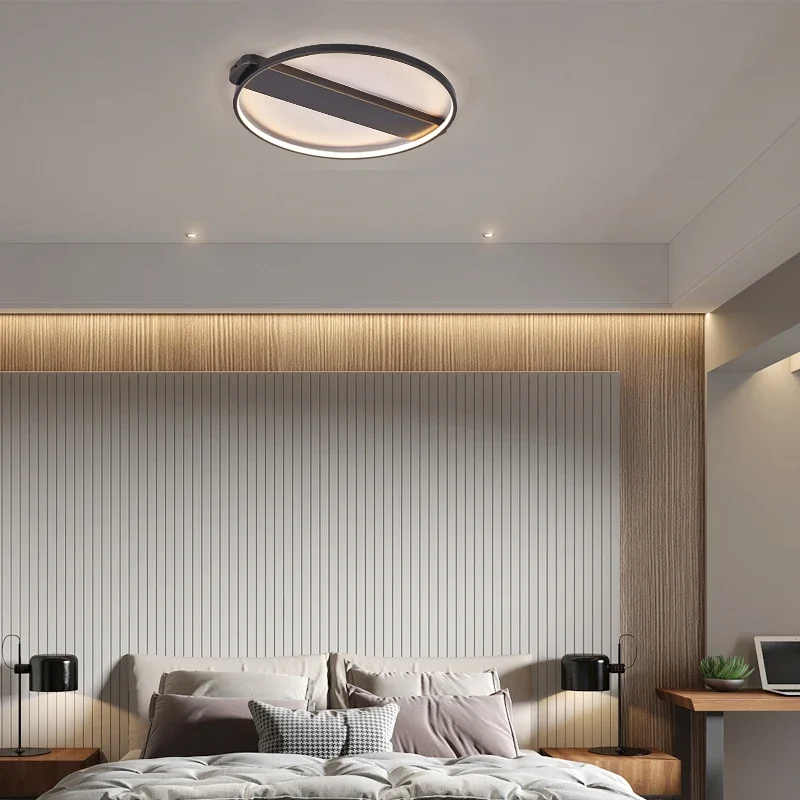 Ultra thin all copper ceiling lamp Nordic modern minimalist creative room bedroom lamp personalized children's room lamp image 2