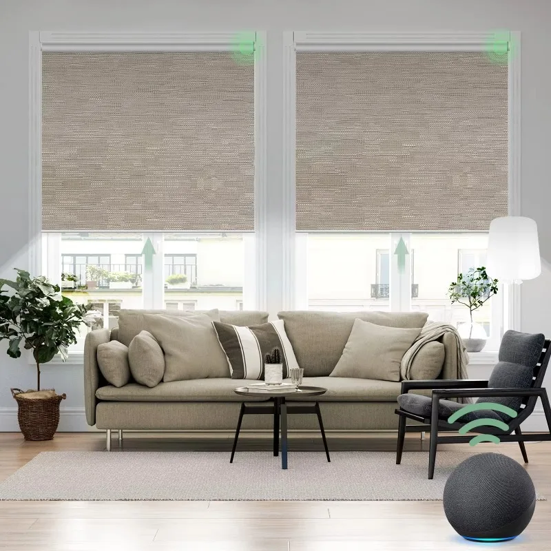 Electric Motorized Roller Blinds Home Hotel Remote Control System Convenient