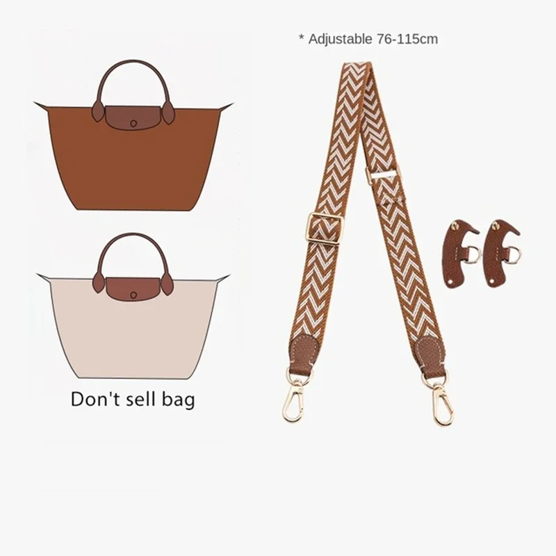 Punch-ฟรีสายคล้องไหล่ชุดหัวเข็มขัด Fit สําหรับ Longchamp กระเป๋าถือสั้นเปลี่ยนเป็นกระเป๋าสะพาย DIY อุปกรณ์ปรับเปลี่ยน