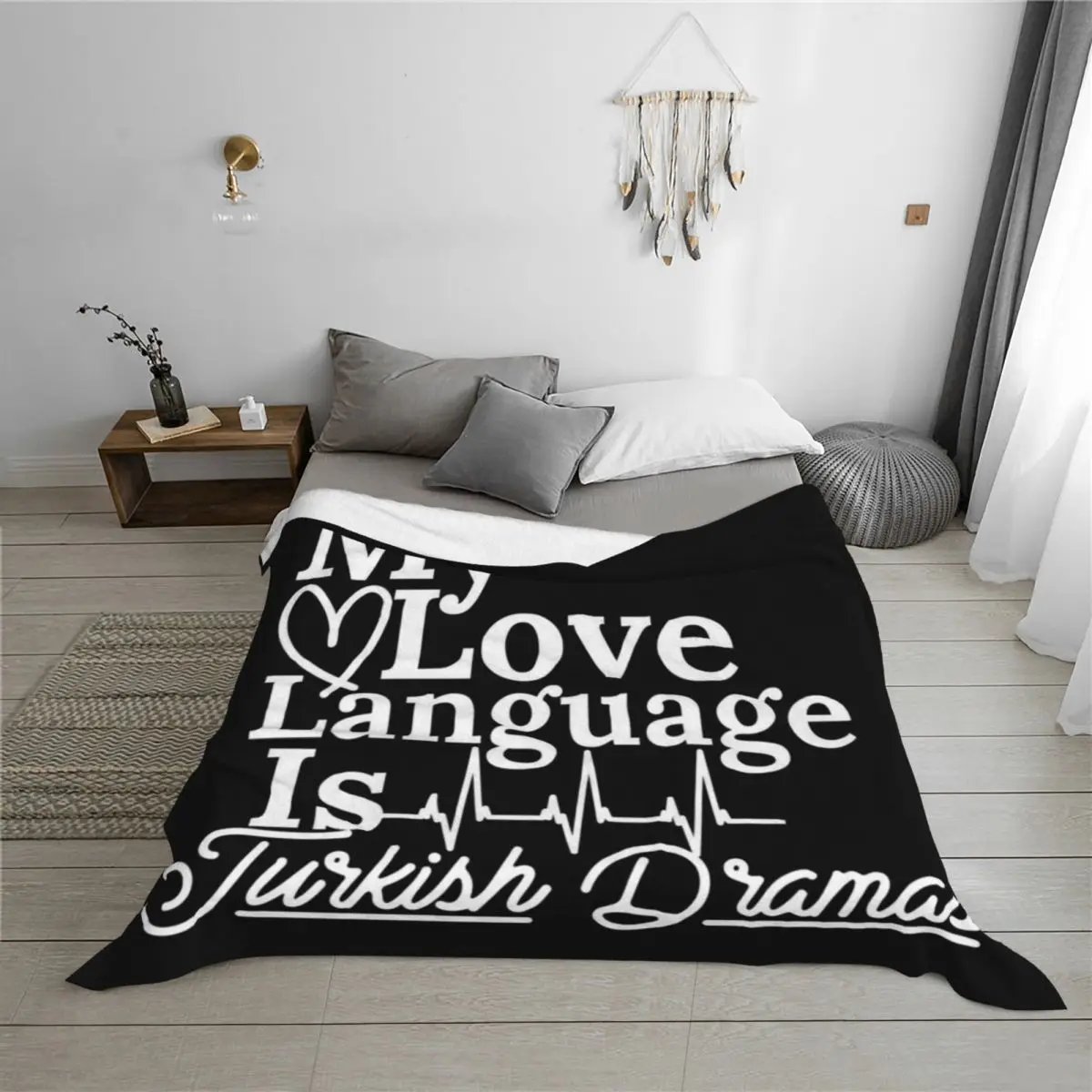 بلدي لغة حب الدراما التركية رمي بطانية منقوشة على الأريكة لينة كبيرة فروي الزخرفية رمي البطانيات