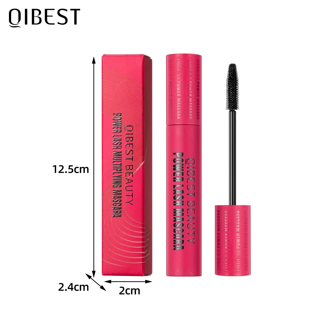 QIBEST 4D Mascara Waterproof Extra Volume Long -lasting Hyper-Curl allungamento ciglia ciglia senza sbavature Mascara nero