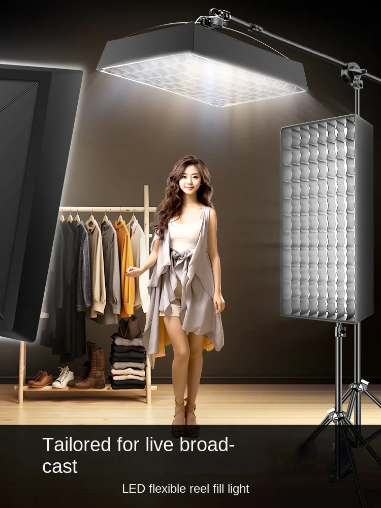 

Portable Led Cloth Light Anchor Portrait Lighting Live Broadcast Top Light Grid Light Live Broadcast Room Dedicated Top