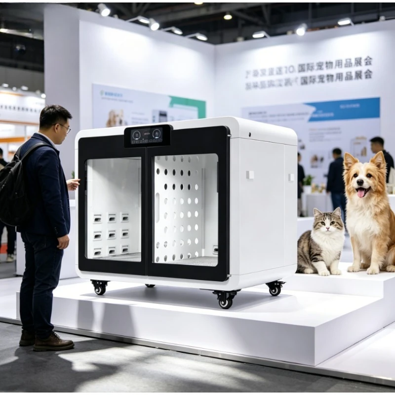Custom Adjustable Wind Speed Sterilizing Pet Dryer Box, Safe Antibacterial Grooming Cage for Dogs Cats Home Salon Use