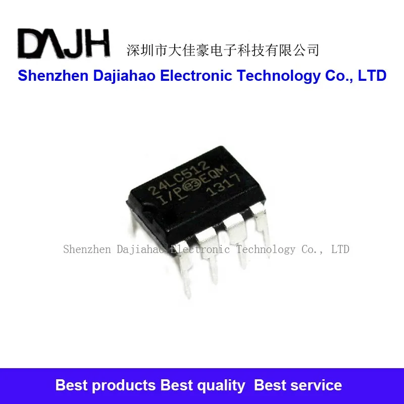 2pcs/lot 24LC512-I SM 24LC512-I 	IC EEPROM 512KBIT I2C 8SOIJ ic chips