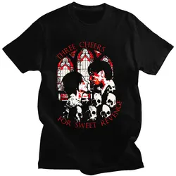 Rock Band My Chemical Romance Graphic T Shirts Three Cheers for Sweet Revenge Men Vintage Punk Short Sleeve Tee Shirt Oversized