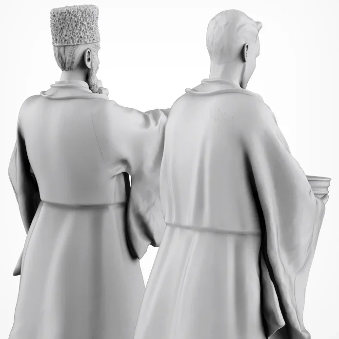 1/35 Die Cast Resin Figure Model Assembly Kit  Russian Priest Set Duo DIY Kit Unpainted Free Shipping