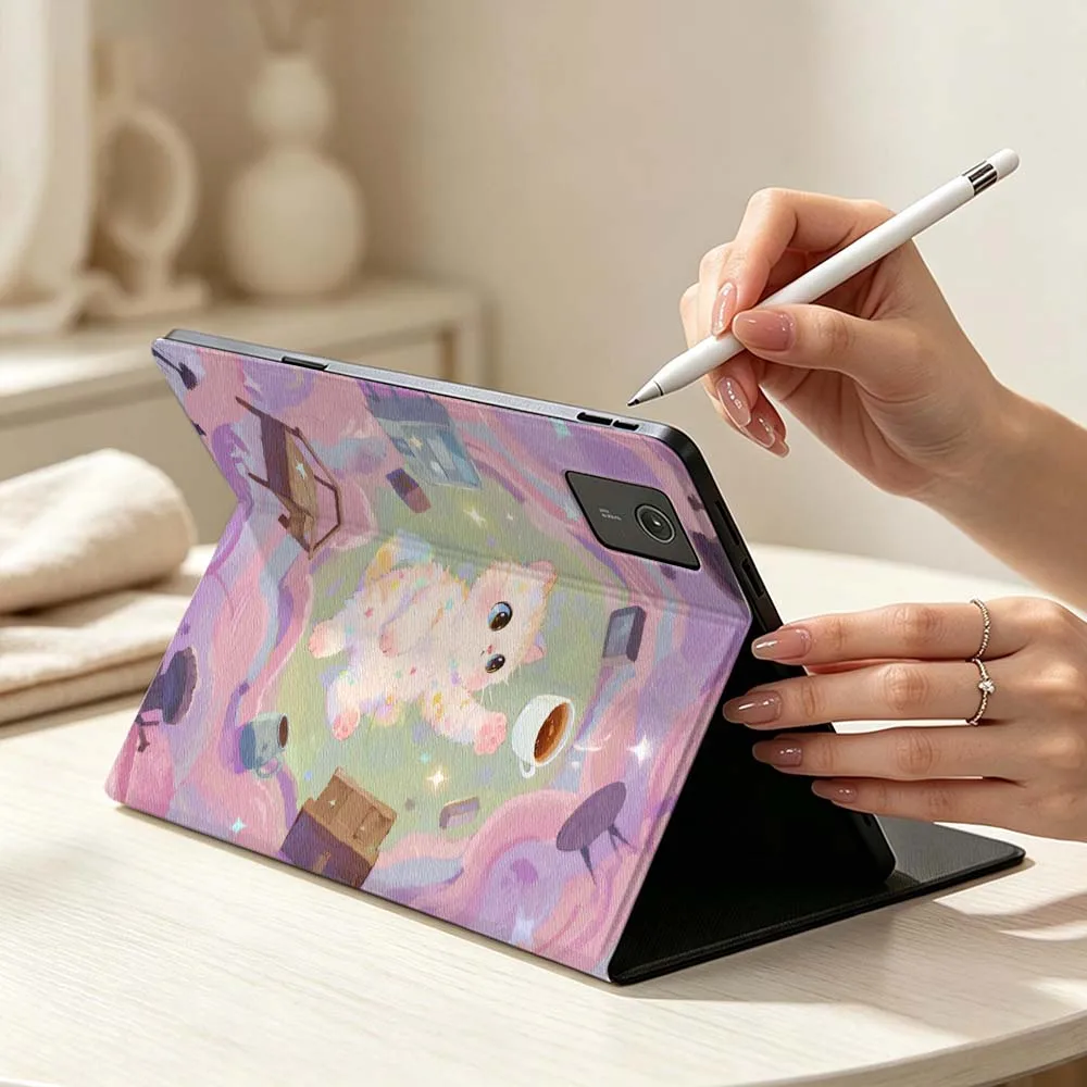 Cartoon Dream Black Cat Soft Pen Tray Tablet Case For Lenovo Xiaoxin Lenovo Tab Pad Pro Plus P12 P11 M10
