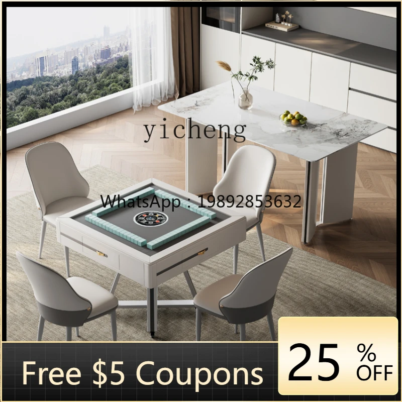 

Многофункциональный автоматический игровой стол MZJ Modern Simple Slate для маджонга, интегрированный, для дома, двойного назначения