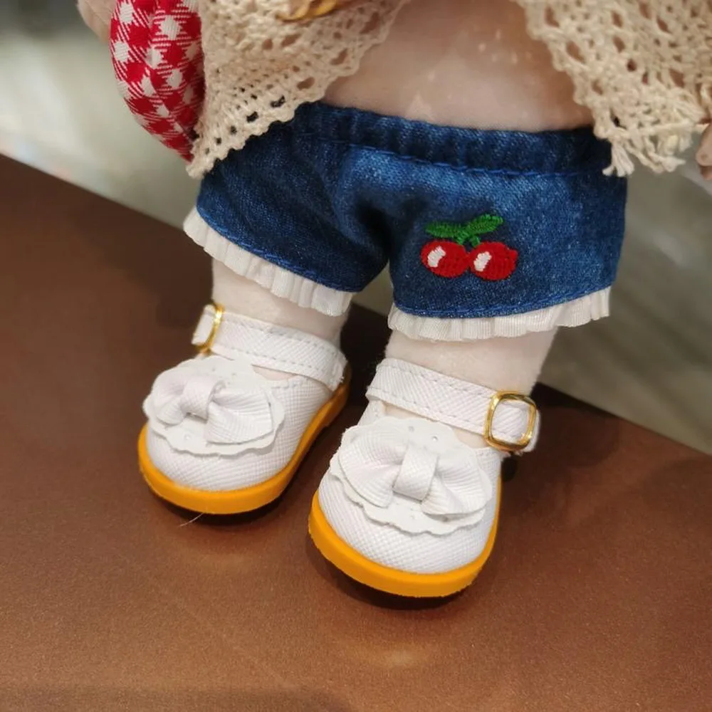 5CM Cotton Doll Shoes Fit 20Cm 14 Inch Dolls 6 Colors Pu Leather Lace-up Mini Doll Shoes For BJD Russian DIY Handmade Dolls