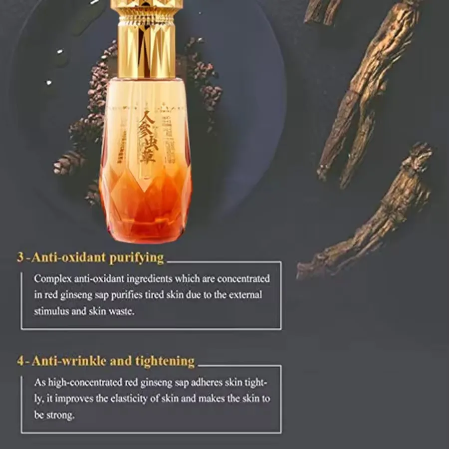 Ginseng Cordyceps Face Serum Oil Moisturizing, Lifting, Firming, Anti-wrinkle and Elasticity,Tightening Skin Reduce Fine Lines