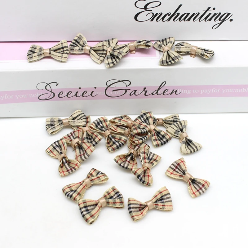 50 sztuk/partia DIY małe satynowe wstążki muszka ślub Scrapbooking zdobienie rzemiosło dekoracji 1.5cm * 3cm