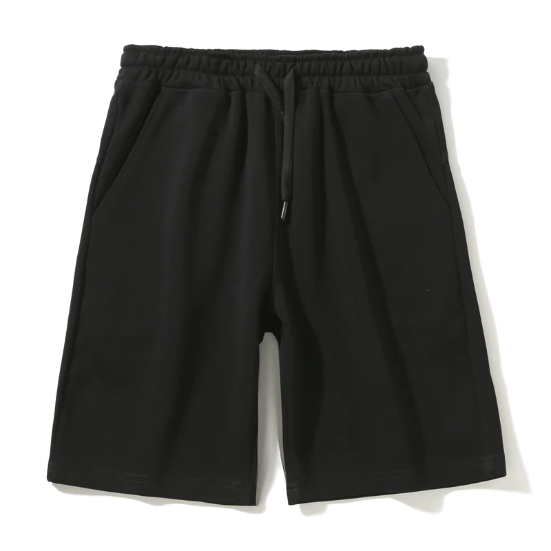 Men Summer Casual Drawstring Sweat Shorts Soft Fleece Elastic Waist Lounge Jogger Solid Color  comfortable Streetwear