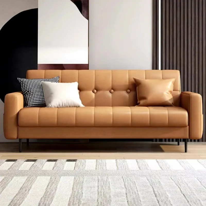 

Cream-colored style foldable and convertible sofa bed two-in-one multifunctional modern minimalist small living room sofa
