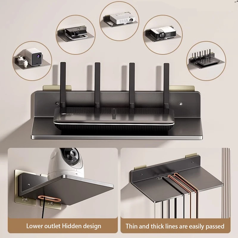 Router Rack Storage Box Projector Stand Holder Wall Modem Sundries Organization DVD Player TV Set-Top Box Holder Rack Shelf