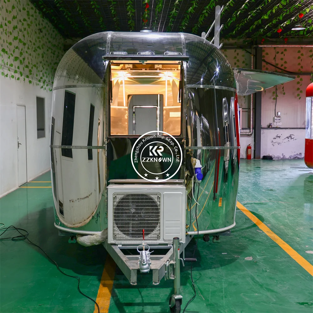 Catering Ciambella Friggitrice Gelato Rimorchio alimentare Pizza Food Truck con cucina completa