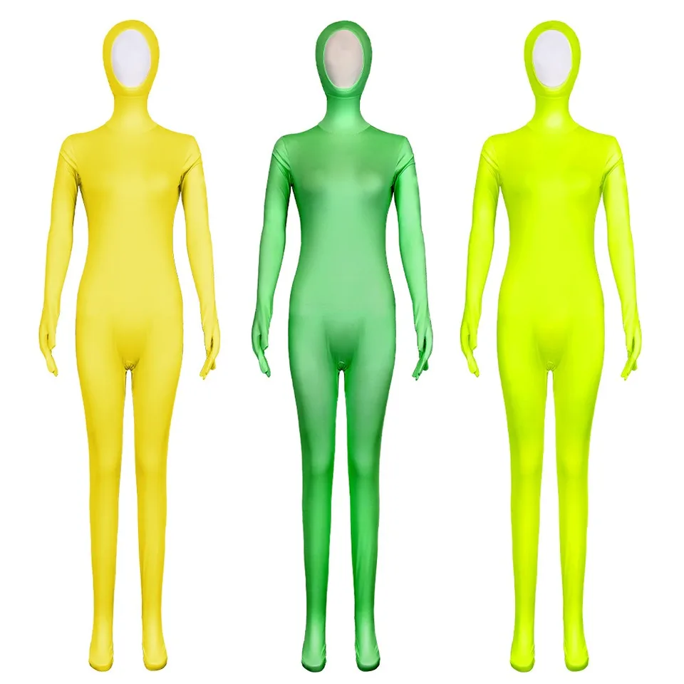 Adult Full Body Zentai Suit Costume Women Men Open Face Second Skin Tight Suit  Spandex Jumpsuit Bodysuit Cosplay Costume - AliExpress 200000532