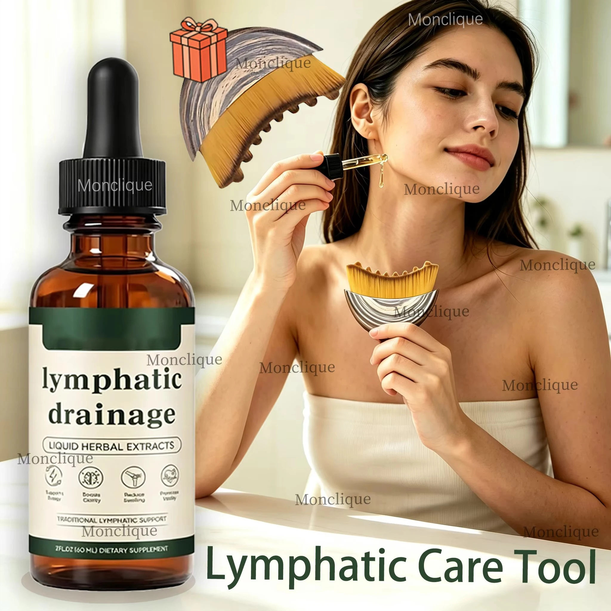 pincel-facial-para-contorno-linfatico-com-60ml-de-gotas-para-drenagem-linfatica-formula-herbal-natural-liquido-de-suporte-para-massagem-facial-linfatica