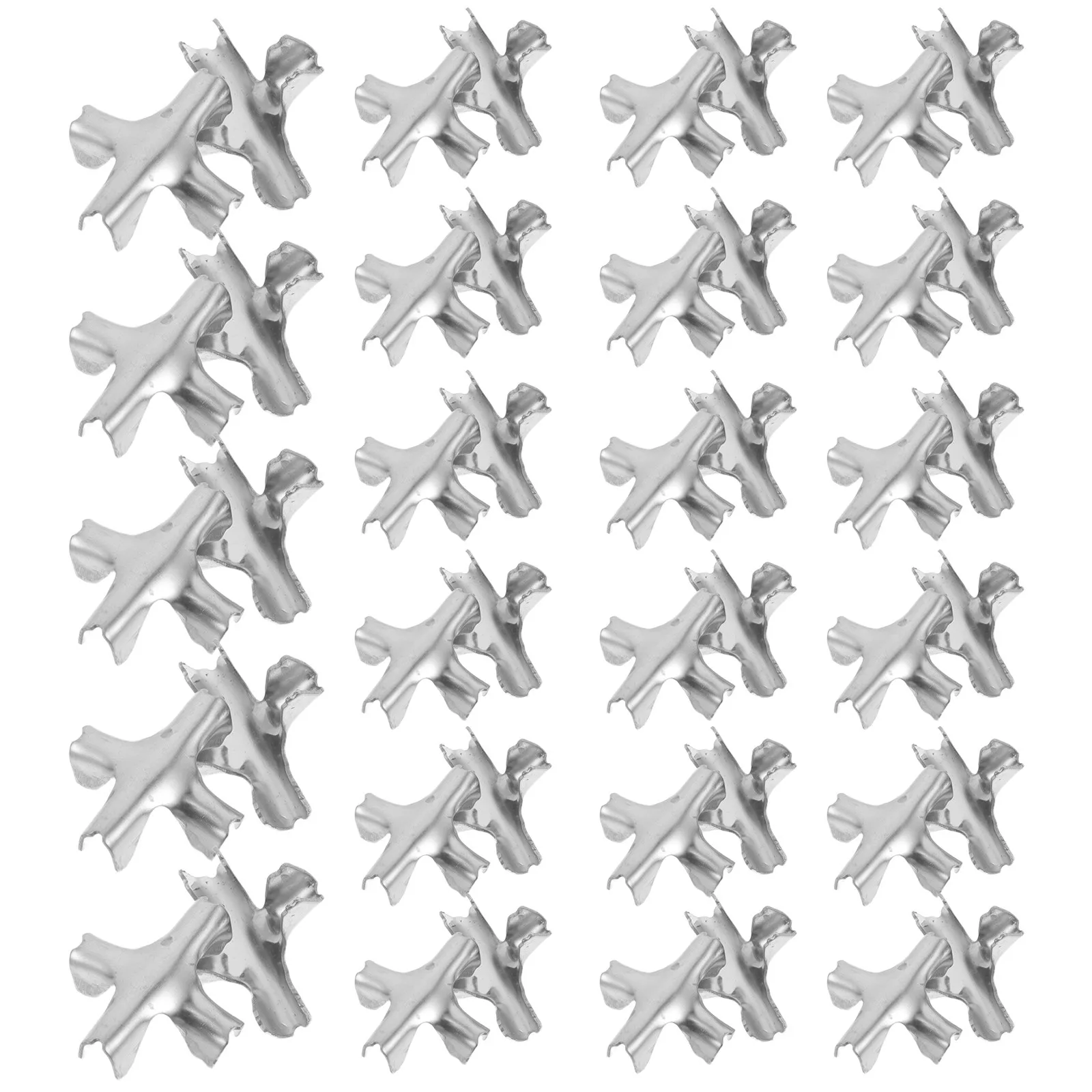 100Pcs Wire Rope Cross Buckle Stainless Steel Clips for Invisible Anti-Theft Net Safety Net Cross Clamp Window Balcony