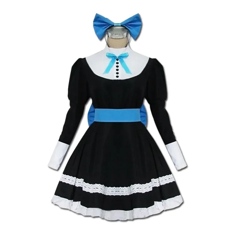 Anime Panty Stocking Costume Cosplay Anarchy Autunno Cameriera Lolita Dress Cintura Copricapo Abiti da festa di Halloween per ragazze