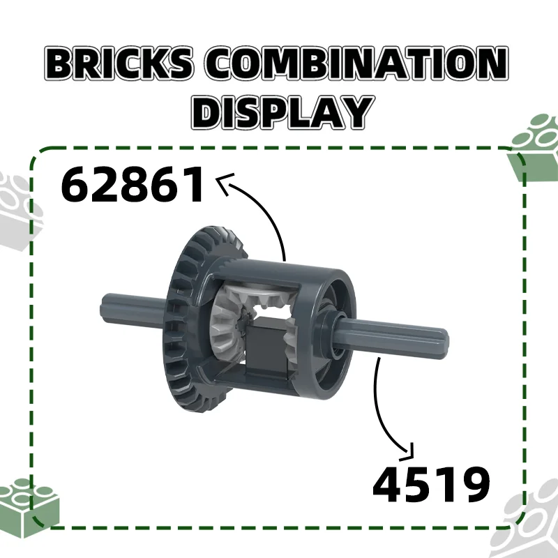 36Pcs/lot 62821 Technical Gear Differential 28 Tooth Bevel - Inner Tabs with Closed Center Compatible with Block Moc Color City