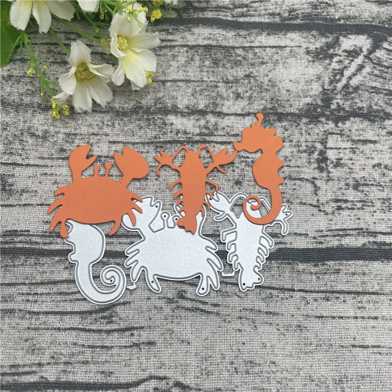 Crab shrimp Metal Cutting Dies For DIY Scrapbooking Album Embossing Paper Cards Decorative Crafts