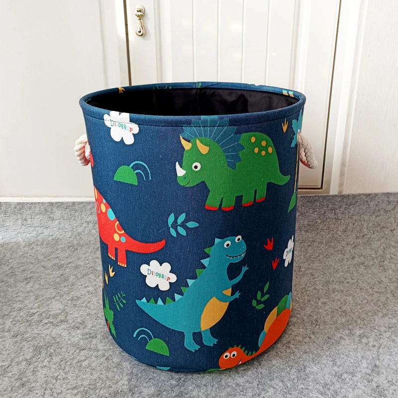 Dinosaur Storage Basket Foldable Laundry Basket Toy Clothes Storage Hamper Organizer Storage Box for Bathroom Bedroom Nursery