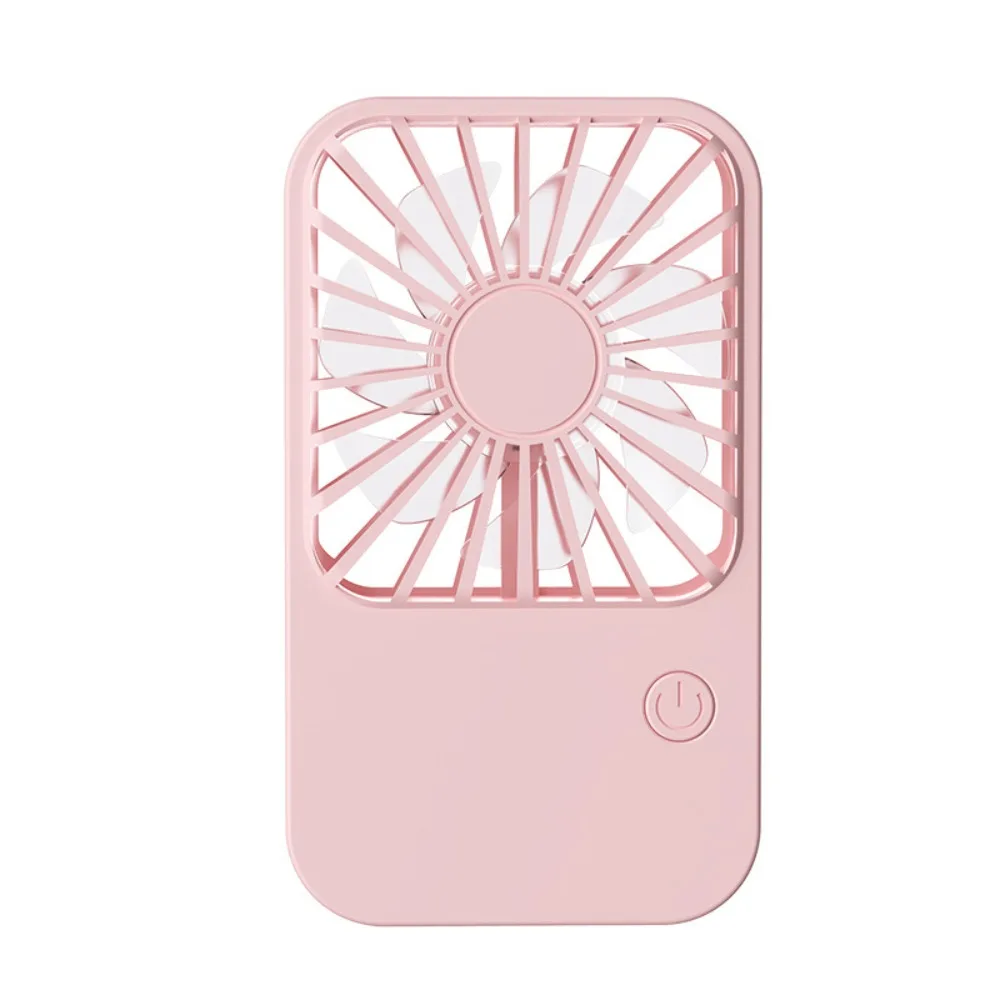 Ultra Thin Pocket Fan USB Rechargeable 3 Speed Mini Handheld Fan Long Battery Life Cute Design Desktop Stand Fan