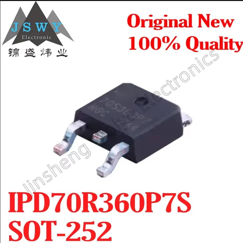 (20-50 Pcs) IPD70R360P7S 70S360P7 TO-252 IPD70R360/N-Channel MOSFET Chip/V 70A/Brand New Original Stock/Quick Shipping