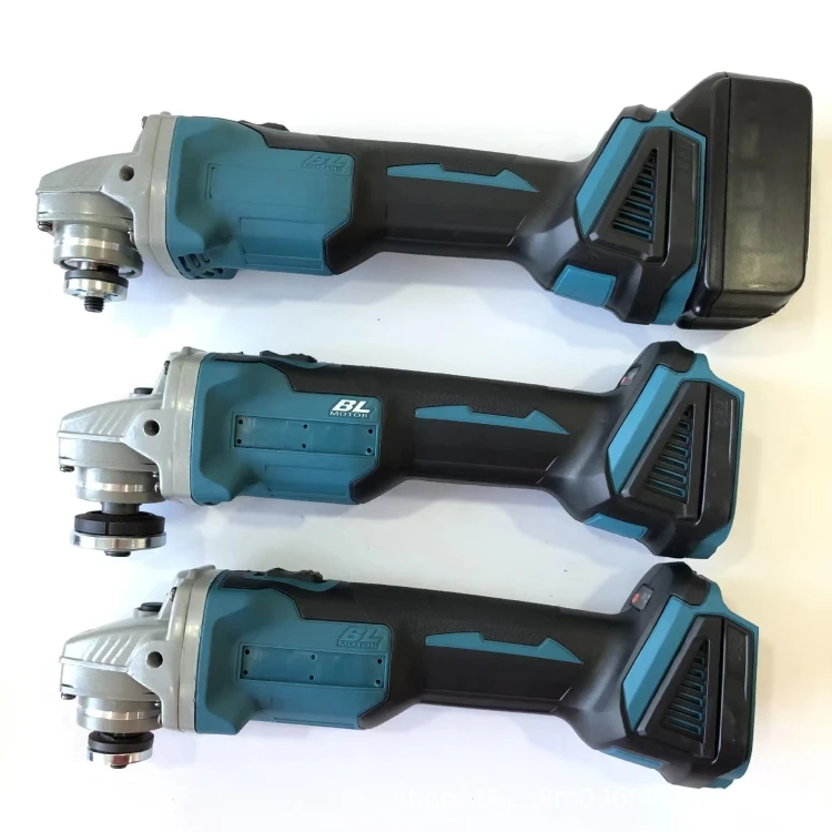 21V 125mm Mini Akku-Poliermaschine Batterieleistung Bürstenloser Lithium-Elektro-Winkelschleifer Schleifen Auslöseschalter für Heimwerker