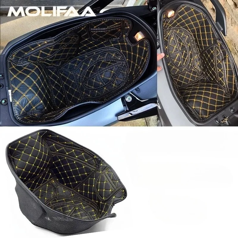 Motorcycle PU Seat Bucket Cushion Cover For SYM ADXTG 400 Inner Liner Protective Pad Storage Cover Accessories