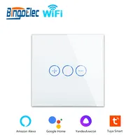 Bingoelec EU/UK Standard WIFI LED Dimmer/Fan Memory Life Smart Home Automation Wall Switch Dimmable Light Sensor Touch Switch