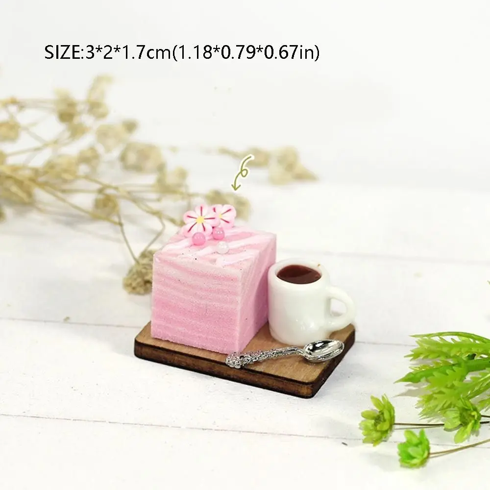 เรซิ่นจําลองอาหารของเล่นฉากเค้ก Miniature Dollhouse Miniature ขนมขบเคี้ยวเครื่องดื่มตุ๊กตาอุปกรณ์เสริมกล่องซูชิอาหารกลางวัน