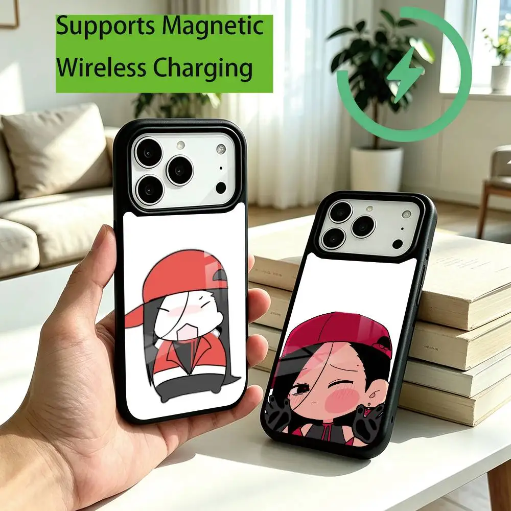 V-Virtual Rap Singer Yi Xi Phone Case For iPhone18,17,16,15,14,13,12,11 Plus,Pro Supports Magnetic Wireless Charging Gift