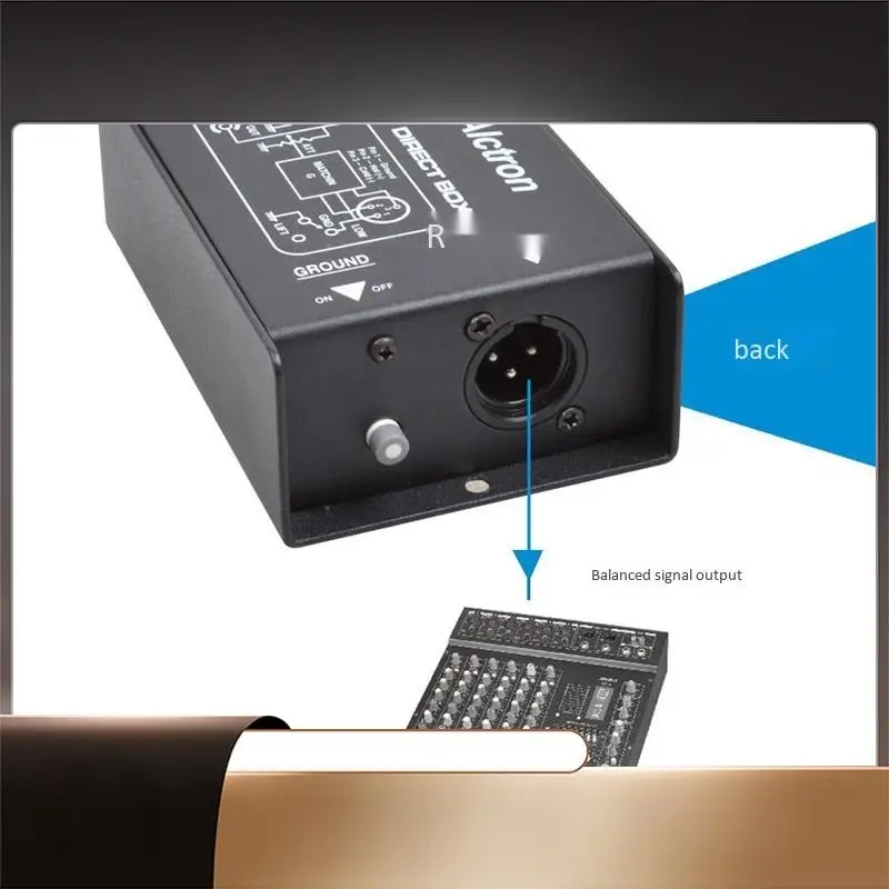 

Alctron DB-1 Одиночный пассивный преобразователь импеданса DIBOX Эффектор передней сцены DI Box-X64A