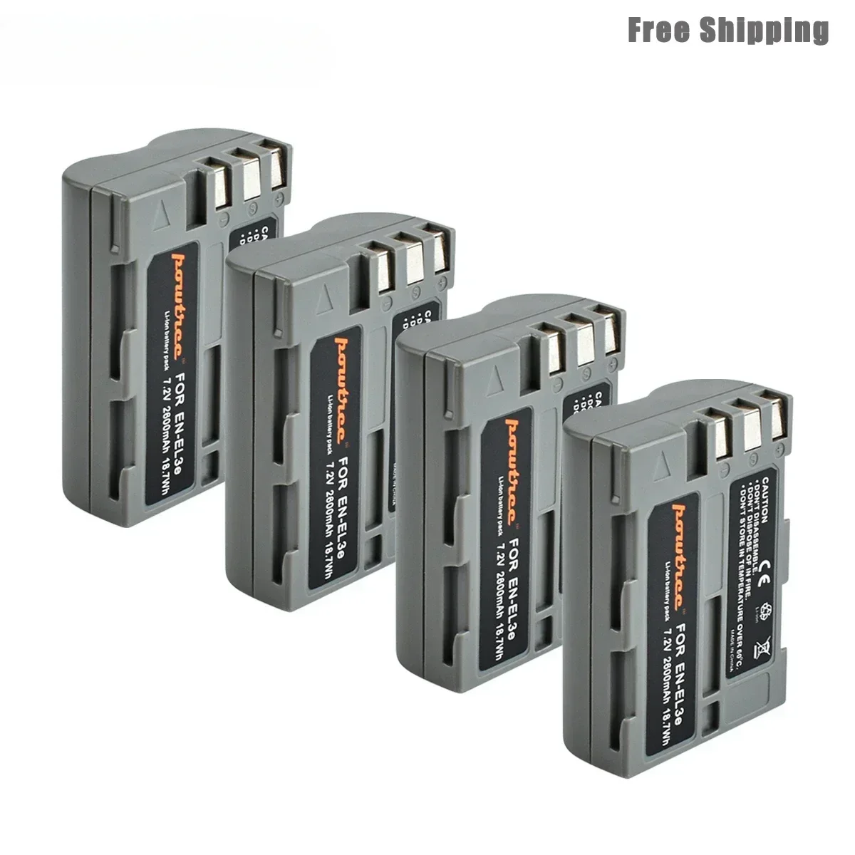 2600mAh EN-EL3e EN EL3e EL3a ENEL3e Digital Camera Battery for Nikon D300S D300 D100 D200 D700 D70S D80 D90 D50 L50