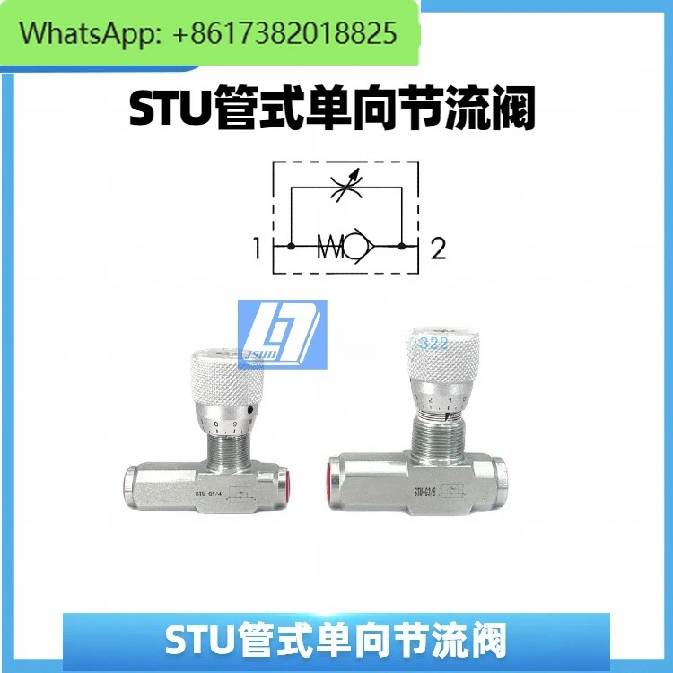 Tubular Throttle Valve STB-G3/4 STU-G3/8 1/2 1/4 Single Bidirectional Flow Control Speed Control Valve High Pressure