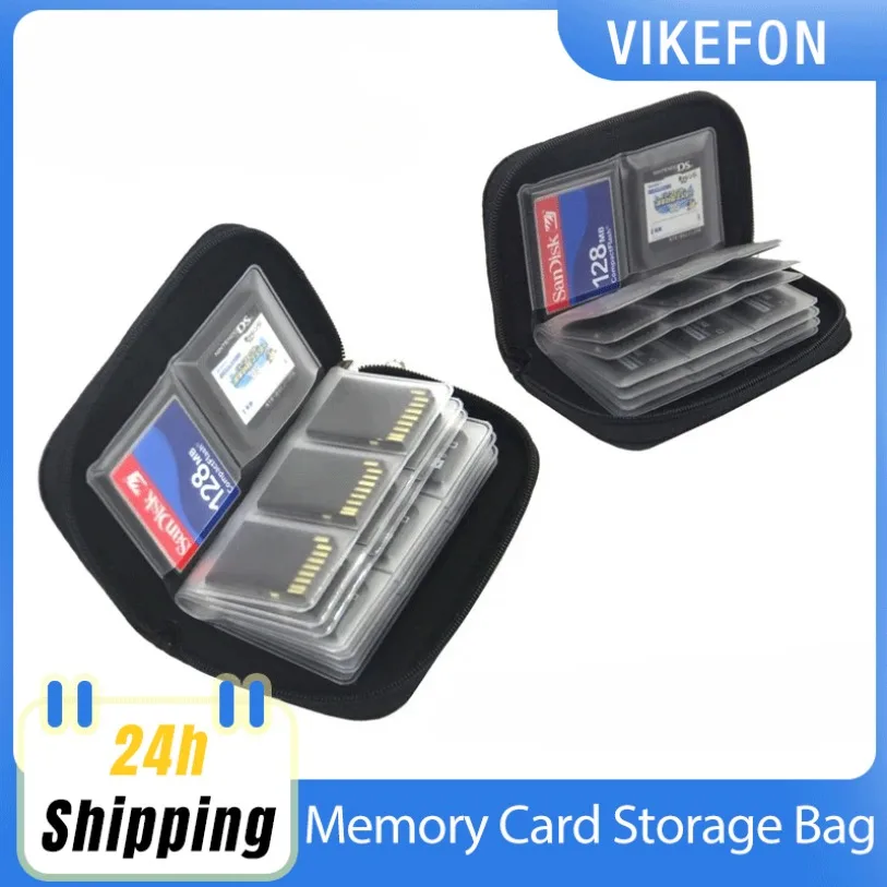 

Чехол-держатель для карт памяти, кошелек, 22 слота для CF/SD/Micro SD/SDHC/MS/DS, игровые аксессуары, коробка для карт памяти, сумка для хранения