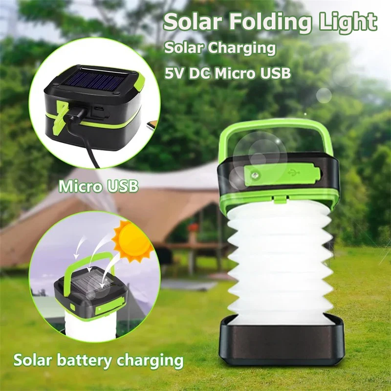 

Camping Light Solar Rechargable Foldable Portable Lantern Power Bank Tent Fishing 3 Modes Flashlight Solar Lamp Outdoor RV Home