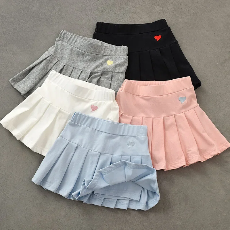 children\'s summer dress with safety pants thin skirts for children Girls new versatile pleated skirt pants