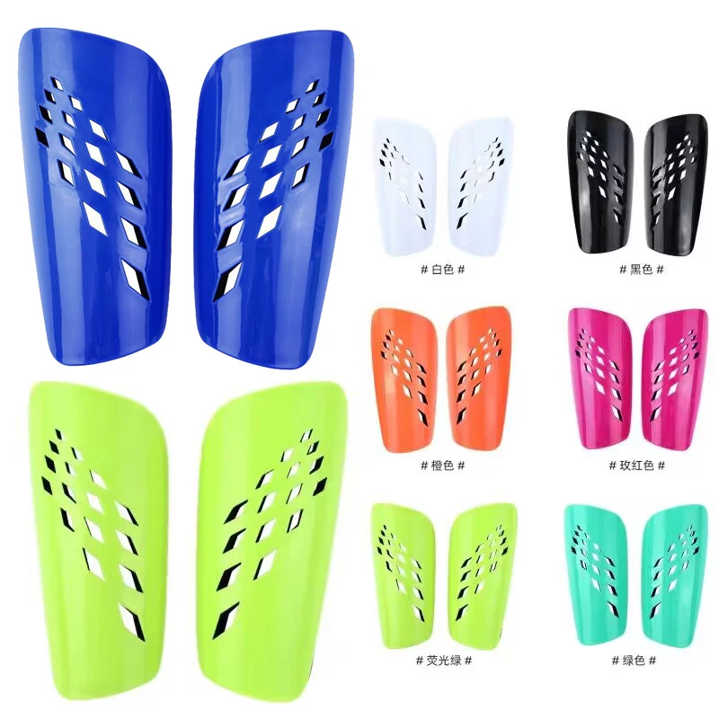 1 Pairs Hard Football Shin Guard Adults Kids Professional Sport Soccer Leg Guards Diamond Shaped Breathable Protective Gear