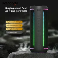 Soundage 50W Portable Bluetooth Speaker Subwoofer 360 Degree Stereo Surround Sound Box Waterproof IPX7 Support TWS AUX Speakers