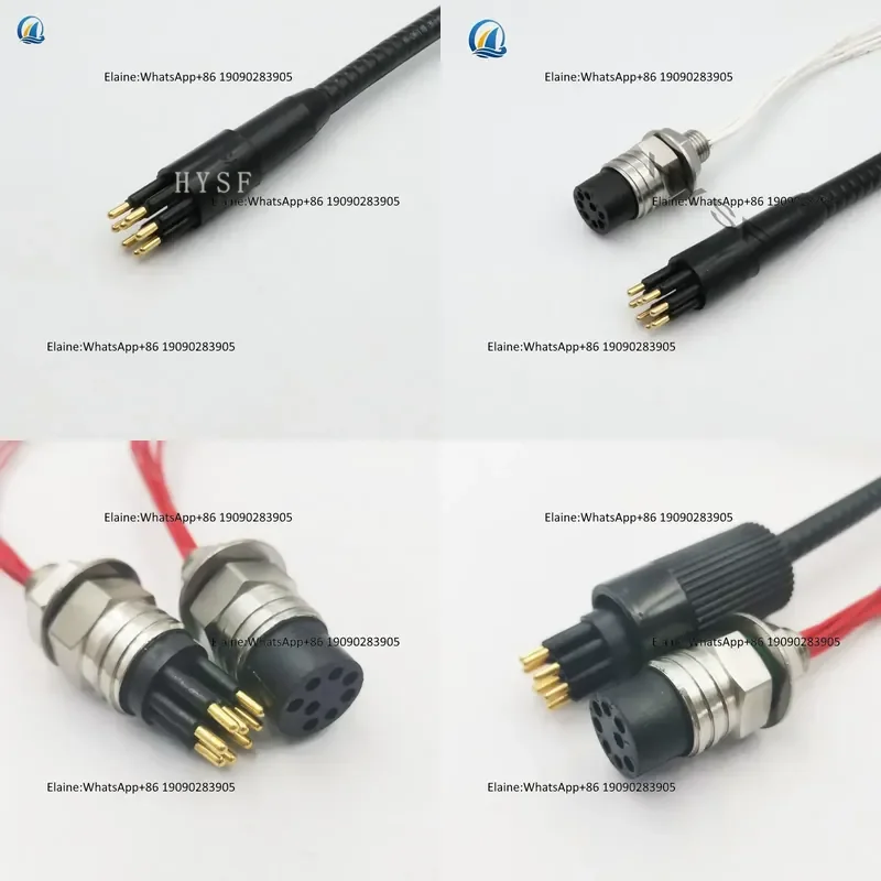 Micro 8-core watertight connector for deep-sea monitoring and exploration, underwater ROV capable of withstanding pressure up