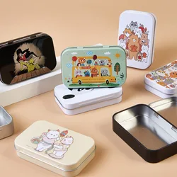 New Iron Photo Storage Box Cute Dustproof Tinplate Box 95*60*20mm with Cover Jewelry Storage Organizer Small Stationery
