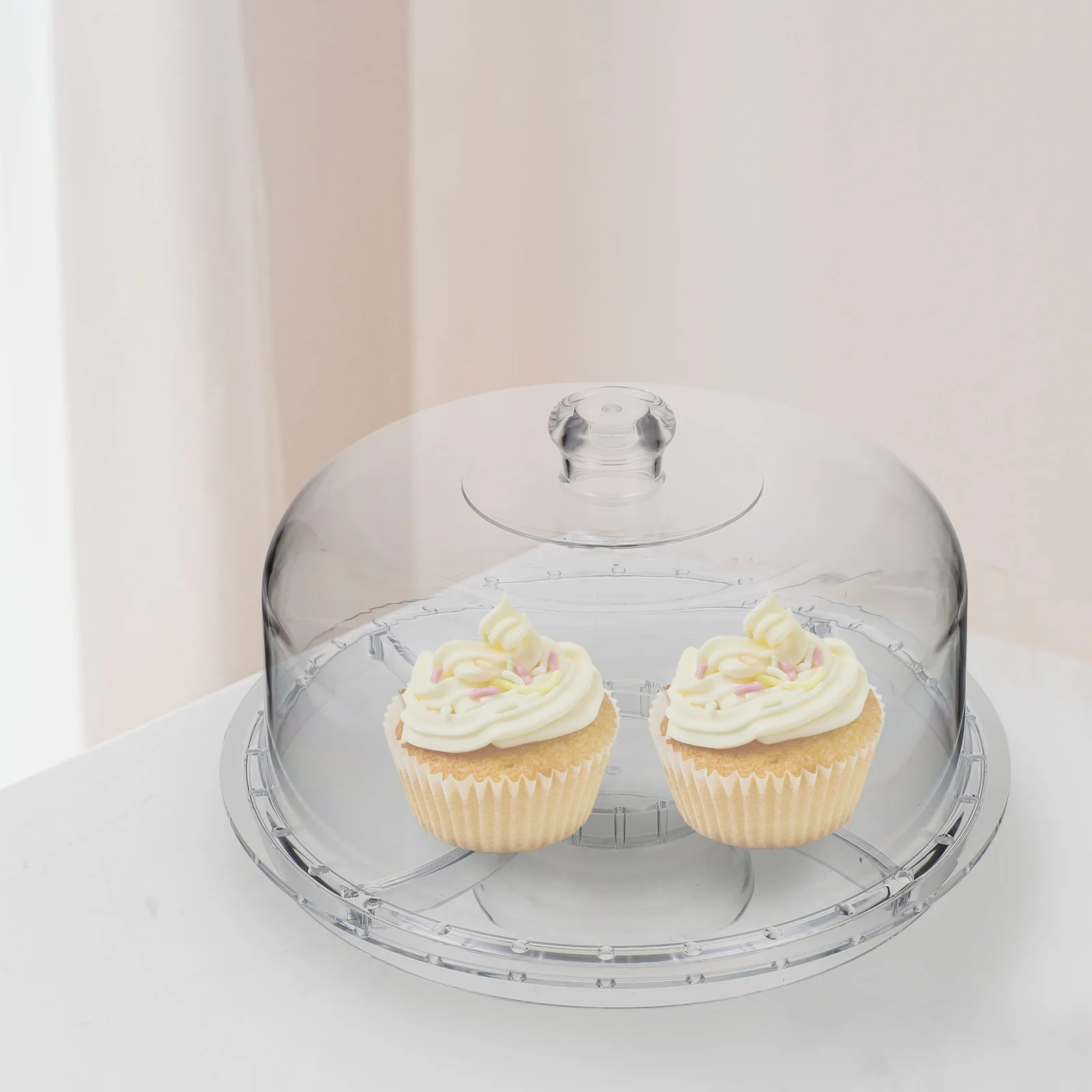 

1Set Snack Display Plate Fine Workmanship Dessert Stands for Dessert Table Food Serving Tray with Lid Design Cake Plate