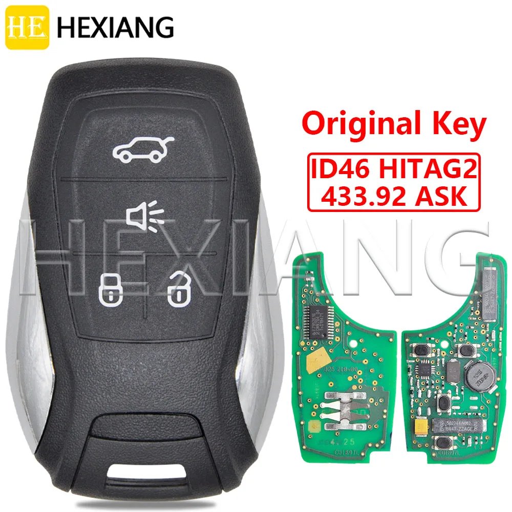 

HE Original ID46 Chip HITAG 2 433MHz Proximity Genuine Car Remote Key For Soueast DX3 DX5 DX7