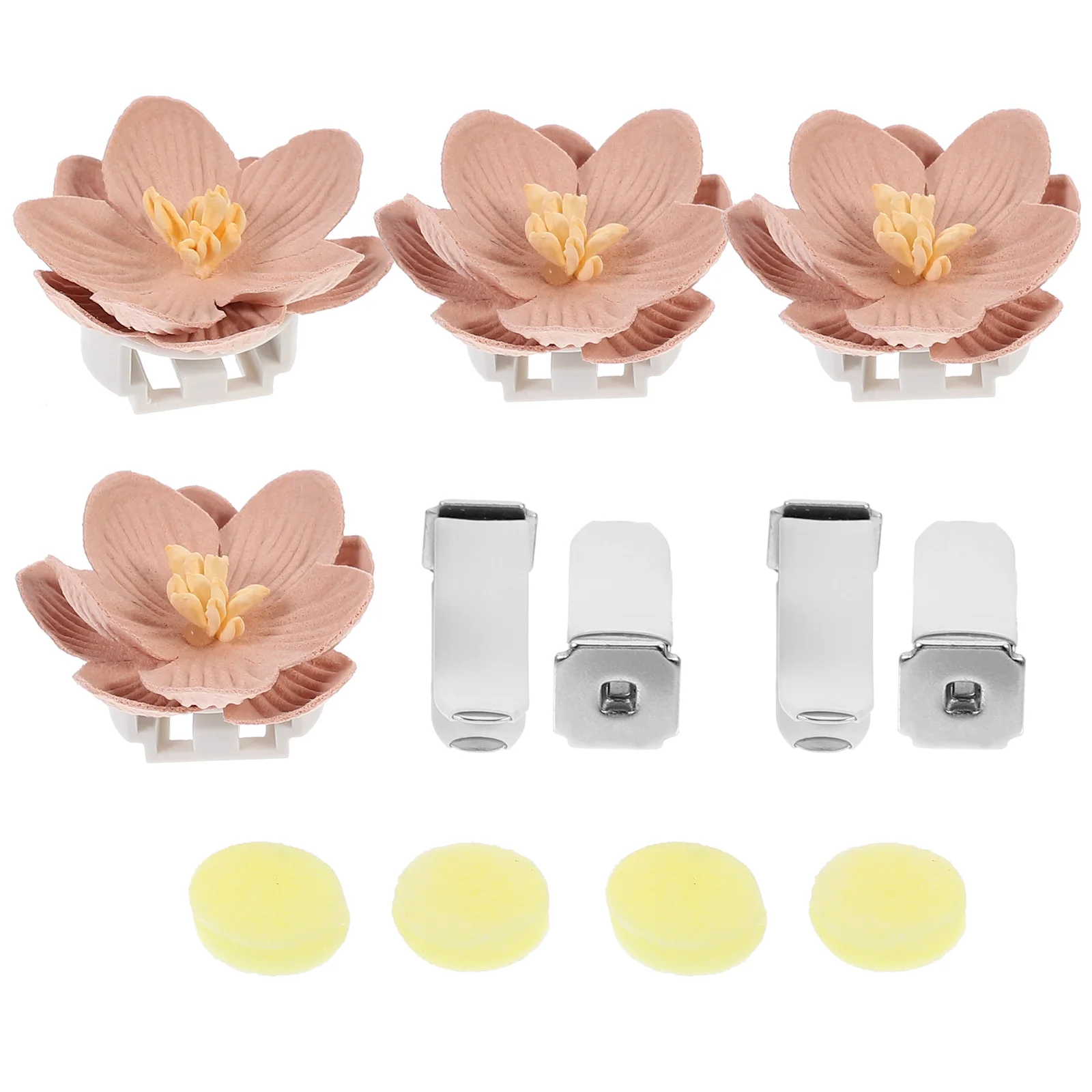 

4 Sets Car Air Outlet Clip Conditioning Clamp Accessories Unique Flower Design Durable Lightweight Stable Installation Great