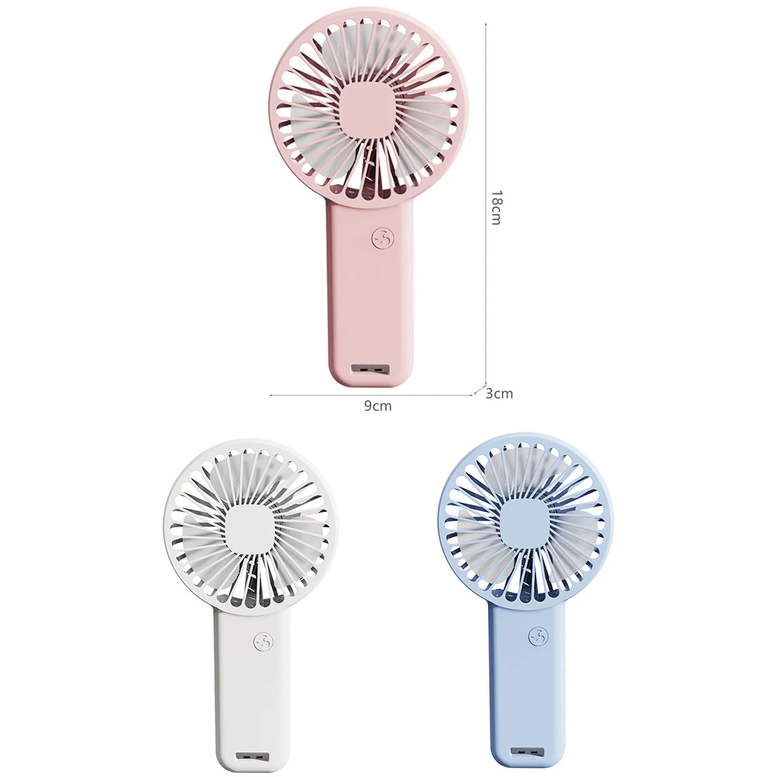 Mini ventilador portátil para interior e exterior, ventilador recarregável USB