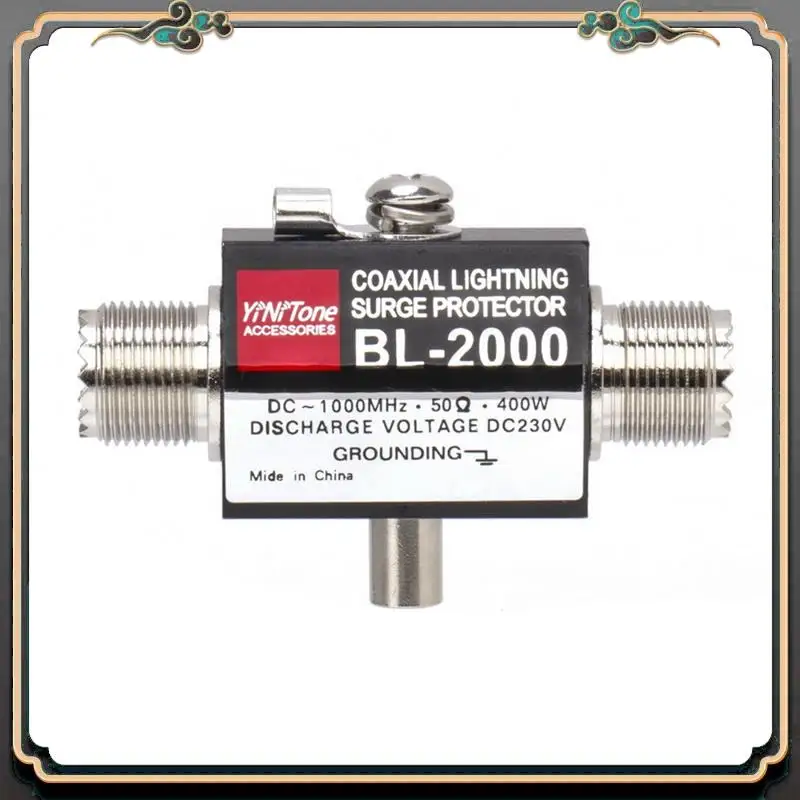 M45K-BL-2000 Coaxial Lightning Surge Protector PL259 Female To PL259 Female Coaxial Lightning Arrestor DC-1000Mhz