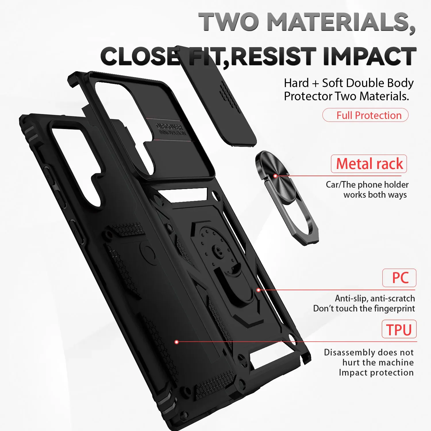 For Samsung Galaxy S24 Ultra Case Coque Fundas Slide Lens Magnetic Holder Back Bumper Samsung S23 S24 S22 S21 Plus Ultra Cover image 5